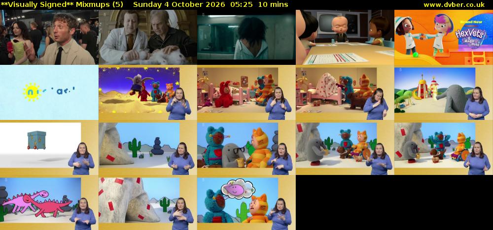 **Visually Signed** Mixmups (5) Sunday 4 October 2026 05:25 - 05:35