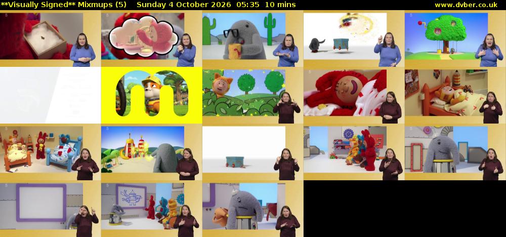 **Visually Signed** Mixmups (5) Sunday 4 October 2026 05:35 - 05:45