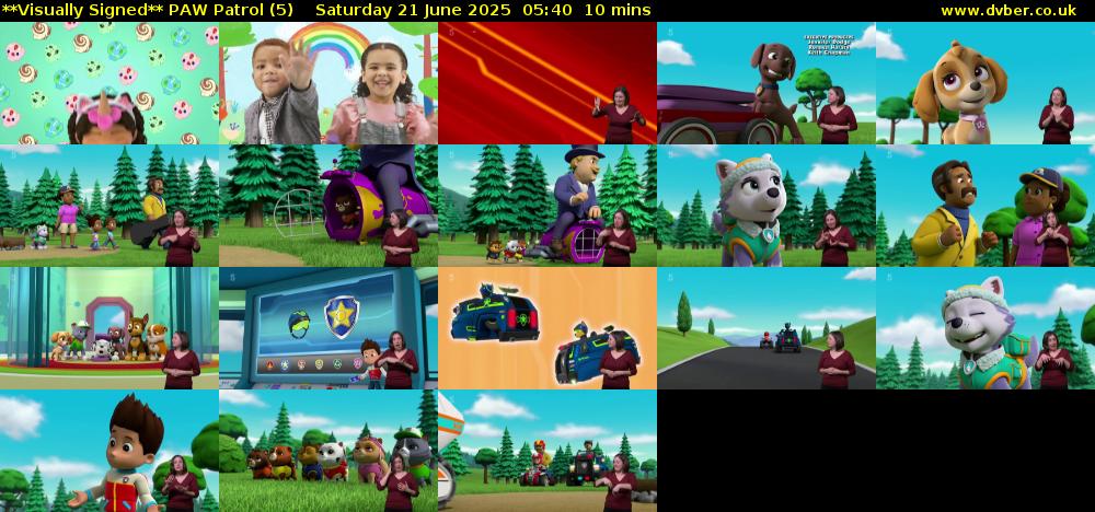 **Visually Signed** PAW Patrol (5) Saturday 21 June 2025 05:40 - 05:50