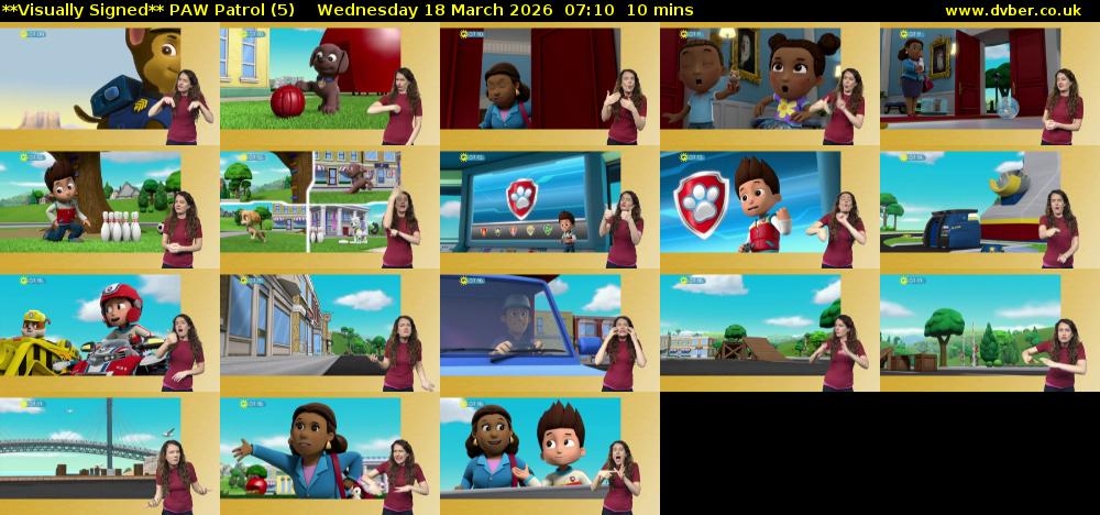 **Visually Signed** PAW Patrol (5) Wednesday 18 March 2026 07:10 - 07:20
