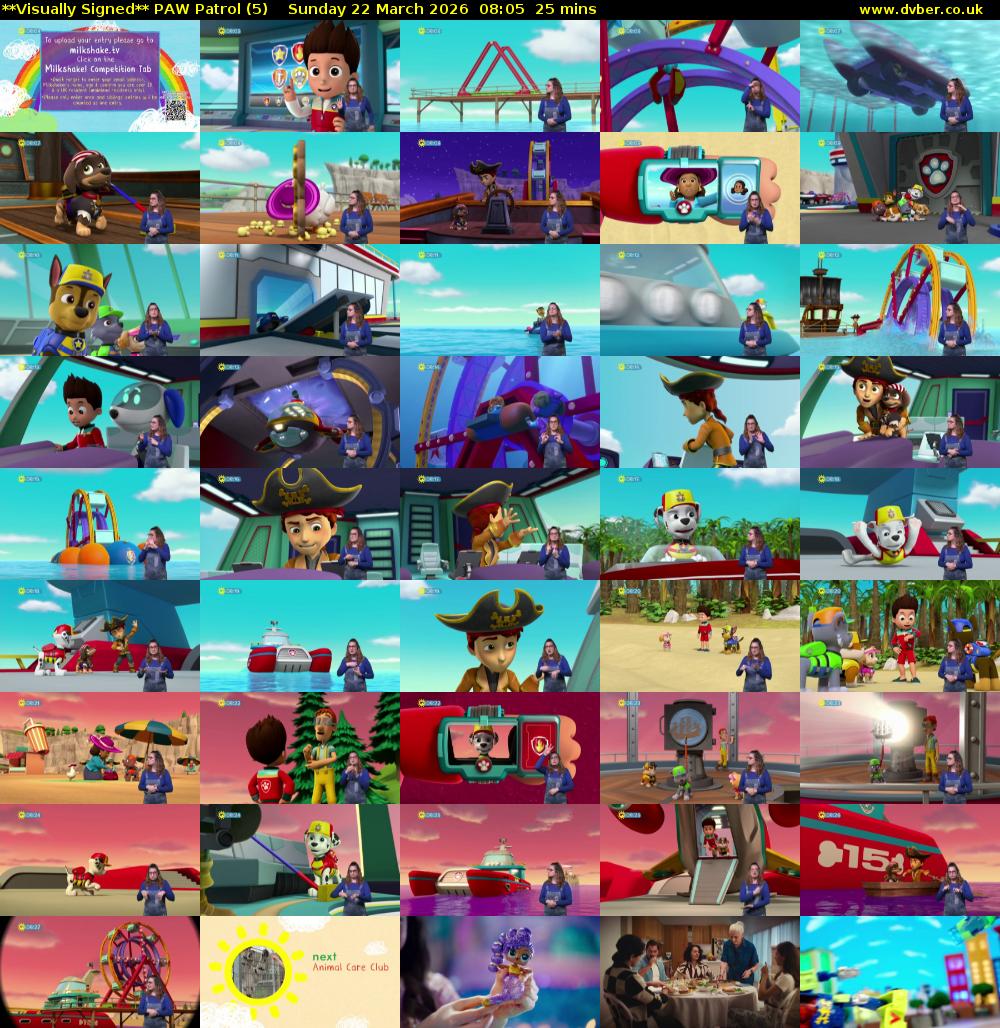 **Visually Signed** PAW Patrol (5) Sunday 22 March 2026 08:05 - 08:30