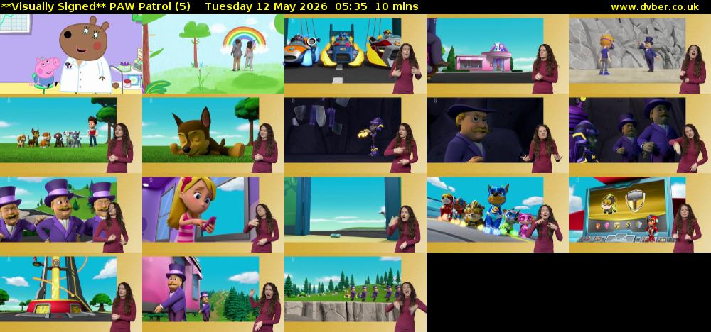 **Visually Signed** PAW Patrol (5) Tuesday 12 May 2026 05:35 - 05:45