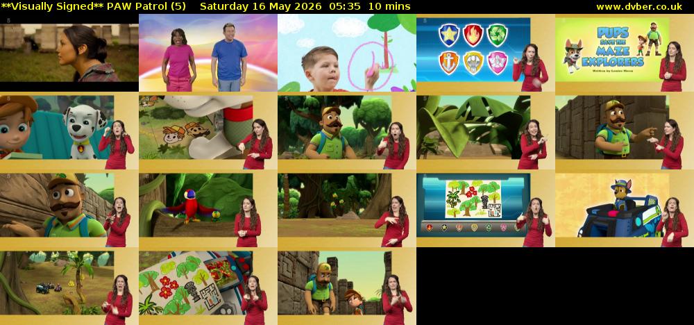 **Visually Signed** PAW Patrol (5) Saturday 16 May 2026 05:35 - 05:45