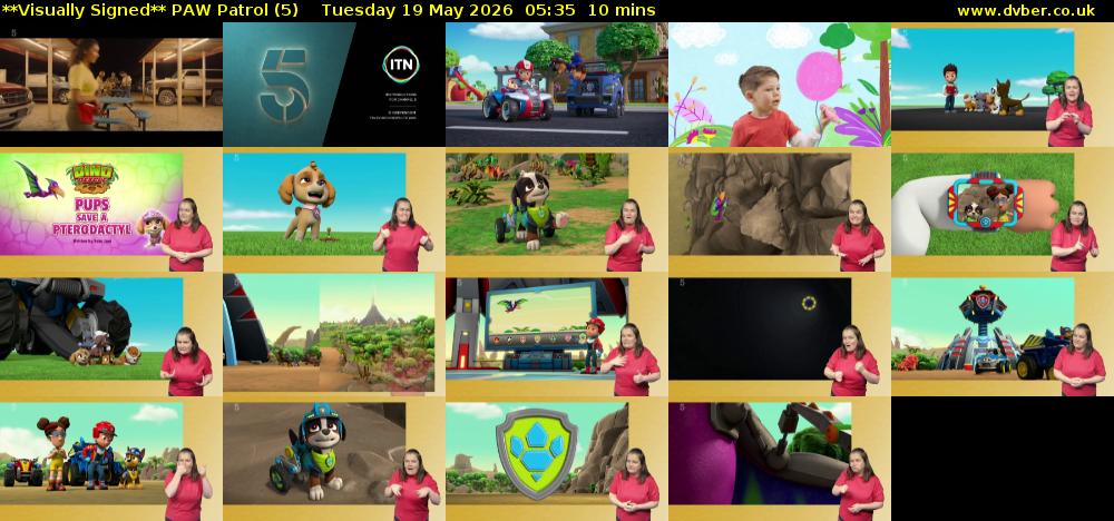 **Visually Signed** PAW Patrol (5) Tuesday 19 May 2026 05:35 - 05:45