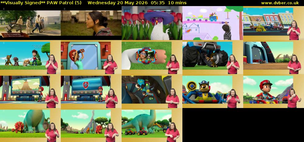 **Visually Signed** PAW Patrol (5) Wednesday 20 May 2026 05:35 - 05:45