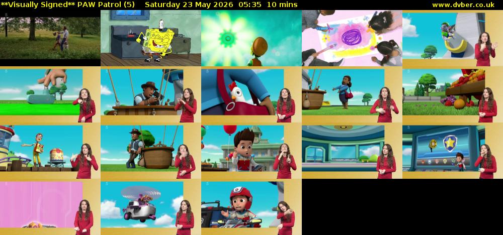 **Visually Signed** PAW Patrol (5) Saturday 23 May 2026 05:35 - 05:45