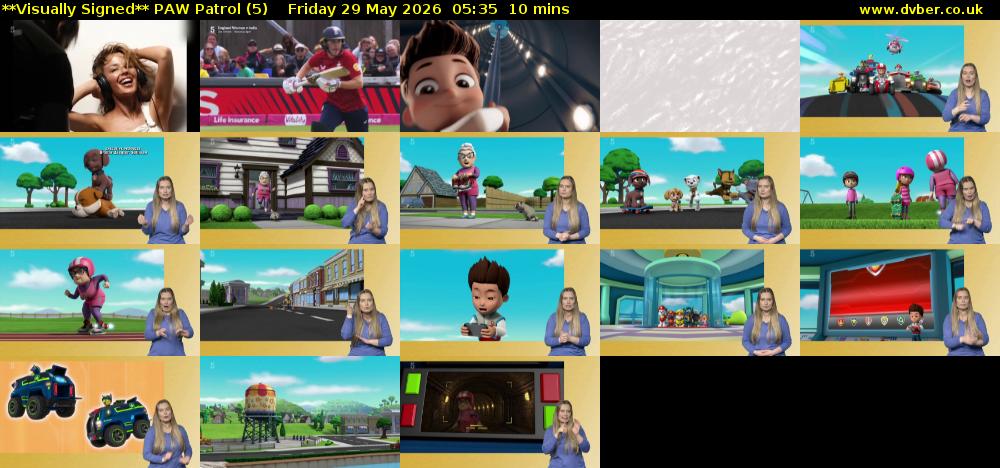 **Visually Signed** PAW Patrol (5) Friday 29 May 2026 05:35 - 05:45