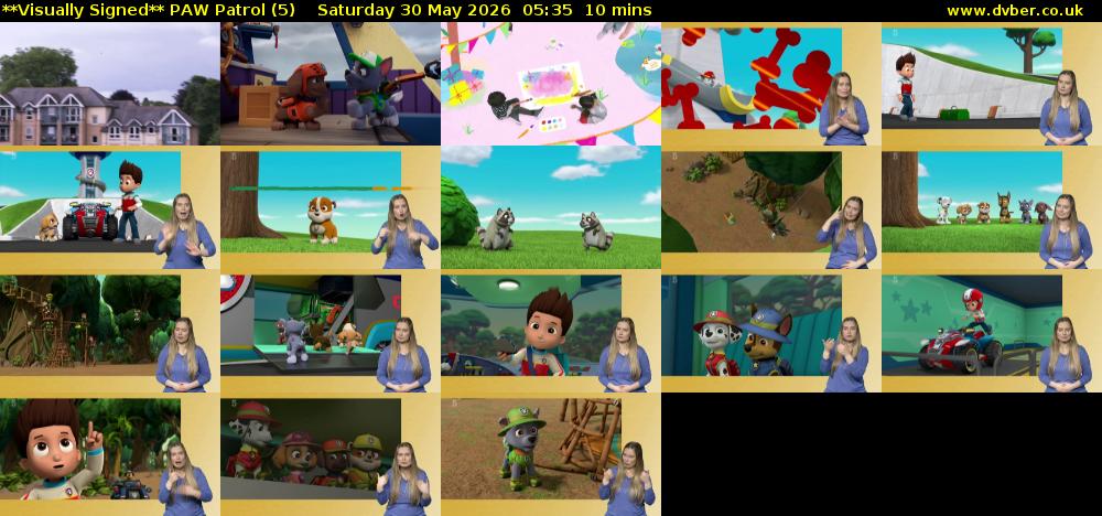 **Visually Signed** PAW Patrol (5) Saturday 30 May 2026 05:35 - 05:45