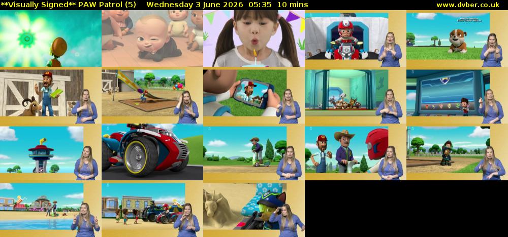 **Visually Signed** PAW Patrol (5) Wednesday 3 June 2026 05:35 - 05:45