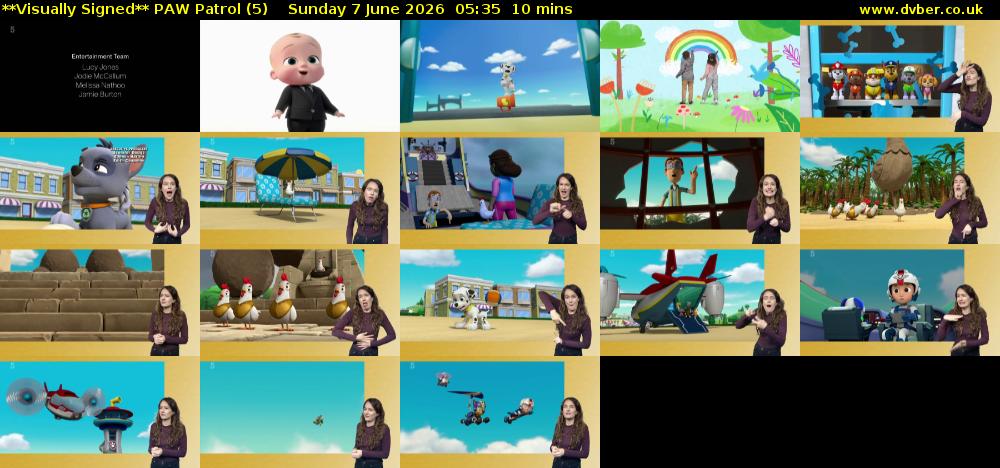 **Visually Signed** PAW Patrol (5) Sunday 7 June 2026 05:35 - 05:45