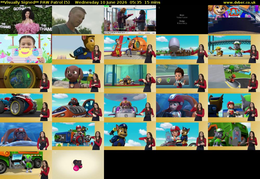 **Visually Signed** PAW Patrol (5) Wednesday 10 June 2026 05:35 - 05:50
