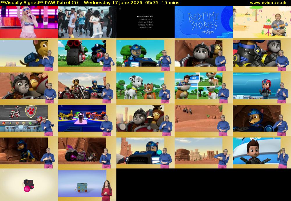 **Visually Signed** PAW Patrol (5) Wednesday 17 June 2026 05:35 - 05:50