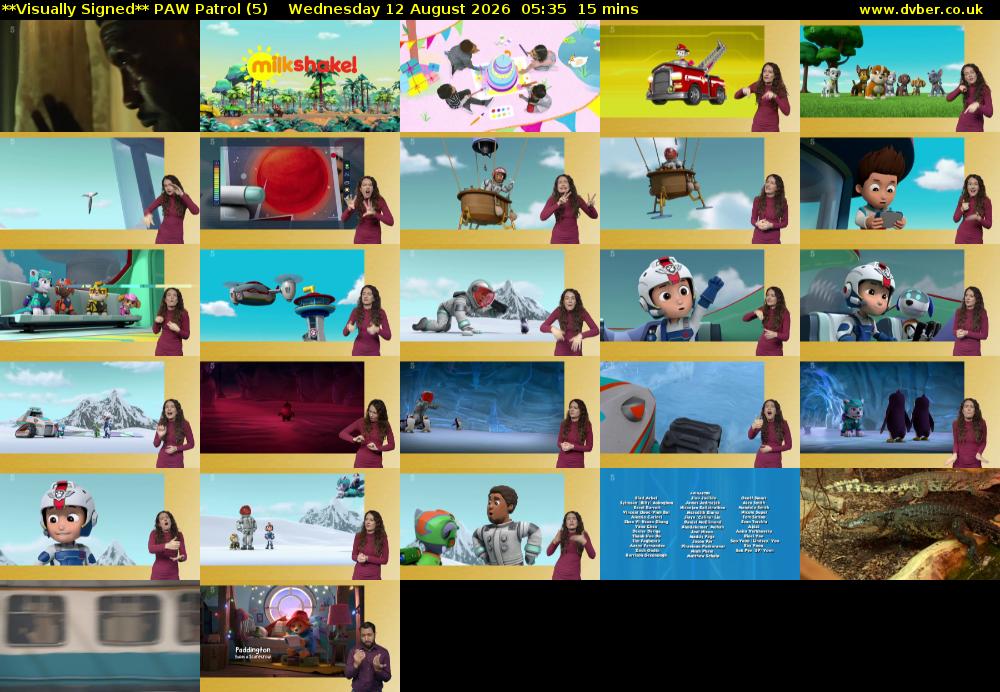 **Visually Signed** PAW Patrol (5) Wednesday 12 August 2026 05:35 - 05:50