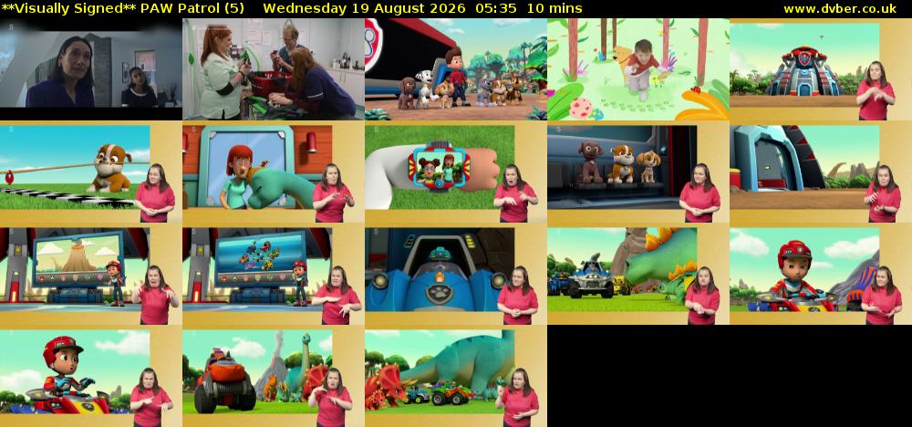 **Visually Signed** PAW Patrol (5) Wednesday 19 August 2026 05:35 - 05:45
