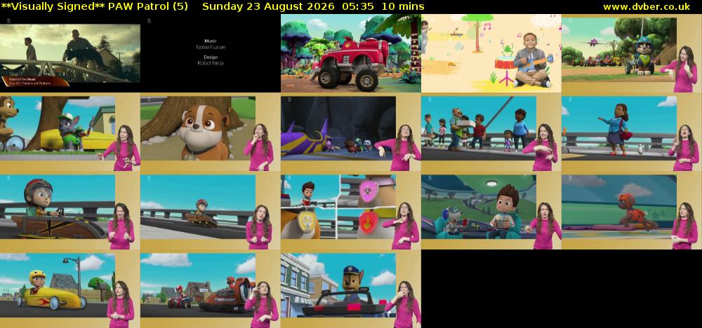 **Visually Signed** PAW Patrol (5) Sunday 23 August 2026 05:35 - 05:45