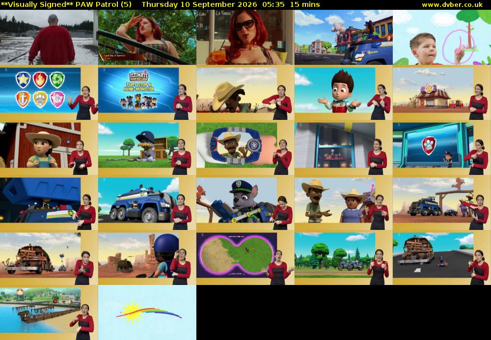 **Visually Signed** PAW Patrol (5) Thursday 10 September 2026 05:35 - 05:50