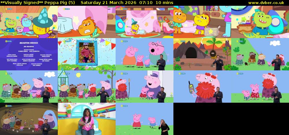 **Visually Signed** Peppa Pig (5) Saturday 21 March 2026 07:10 - 07:20