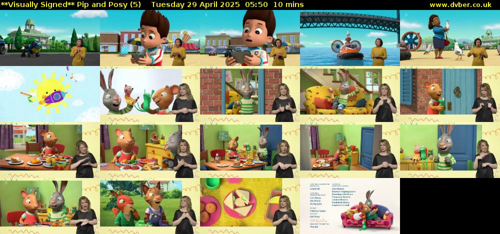 **Visually Signed** Pip and Posy (5) Tuesday 29 April 2025 05:50 - 06:00
