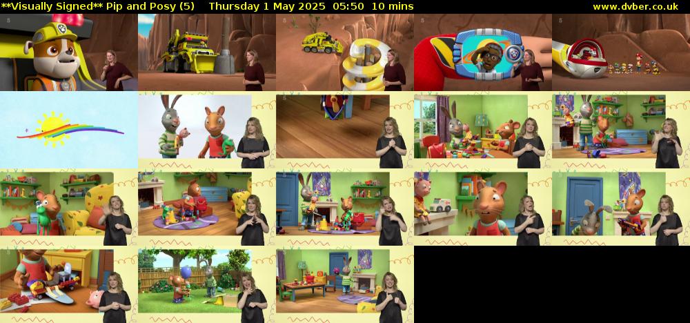 **Visually Signed** Pip and Posy (5) Thursday 1 May 2025 05:50 - 06:00