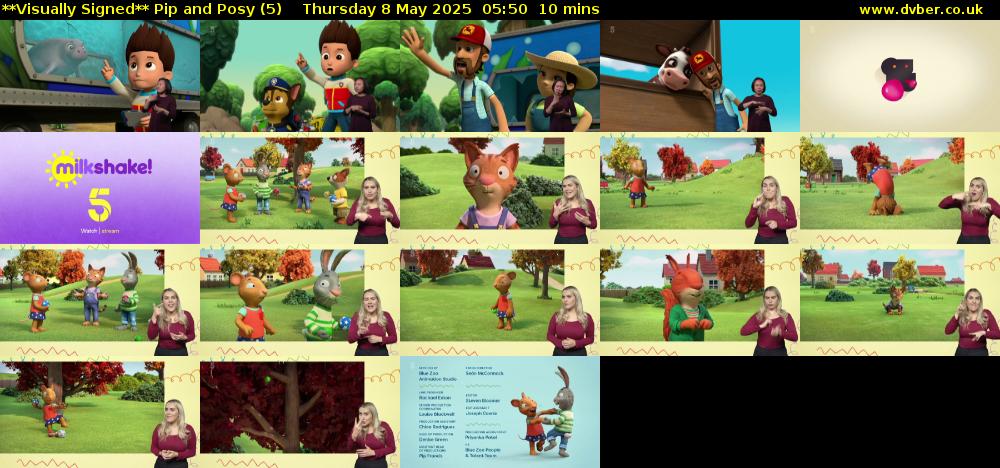 **Visually Signed** Pip and Posy (5) Thursday 8 May 2025 05:50 - 06:00