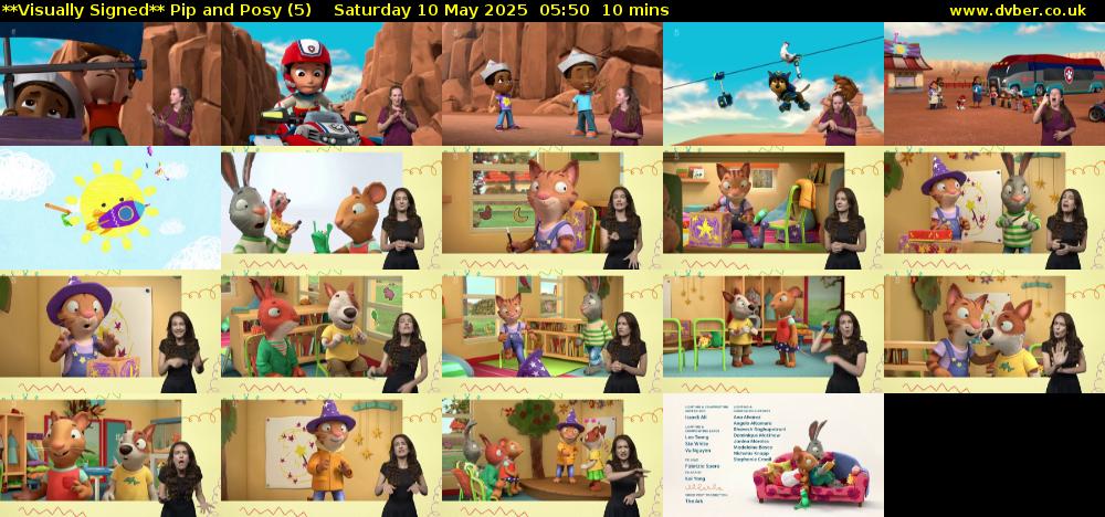 **Visually Signed** Pip and Posy (5) Saturday 10 May 2025 05:50 - 06:00