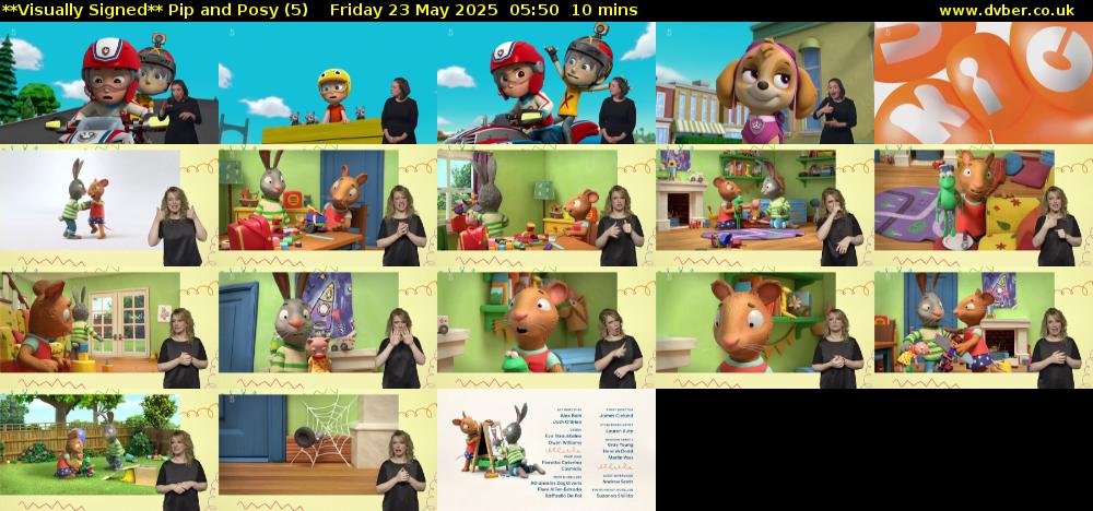 **Visually Signed** Pip and Posy (5) Friday 23 May 2025 05:50 - 06:00
