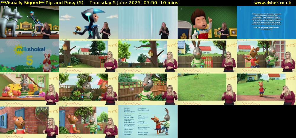 **Visually Signed** Pip and Posy (5) Thursday 5 June 2025 05:50 - 06:00