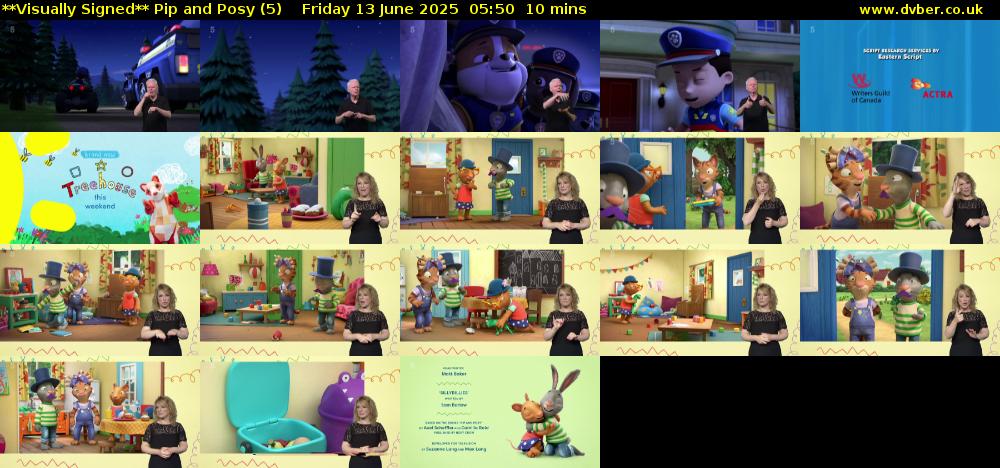 **Visually Signed** Pip and Posy (5) Friday 13 June 2025 05:50 - 06:00