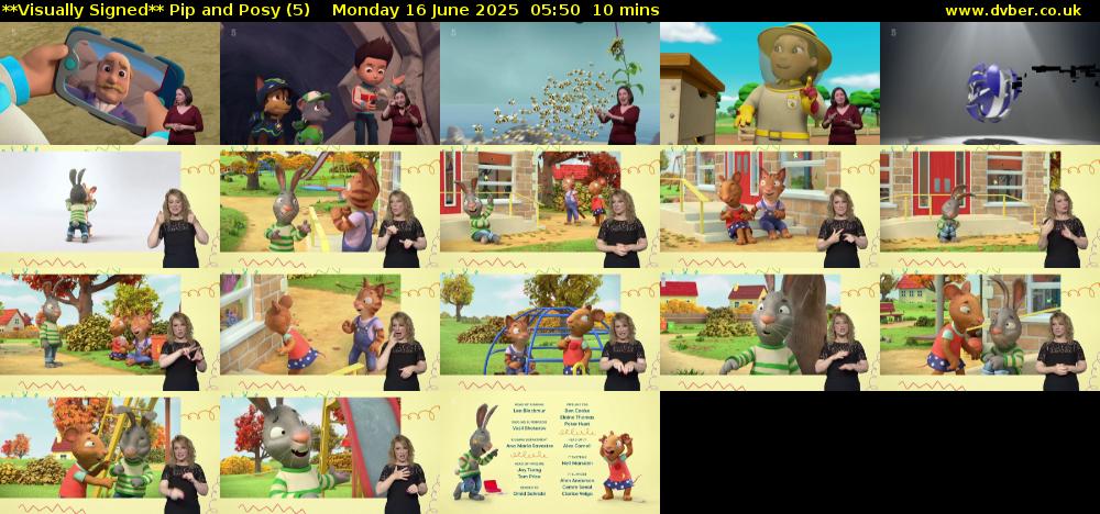 **Visually Signed** Pip and Posy (5) Monday 16 June 2025 05:50 - 06:00