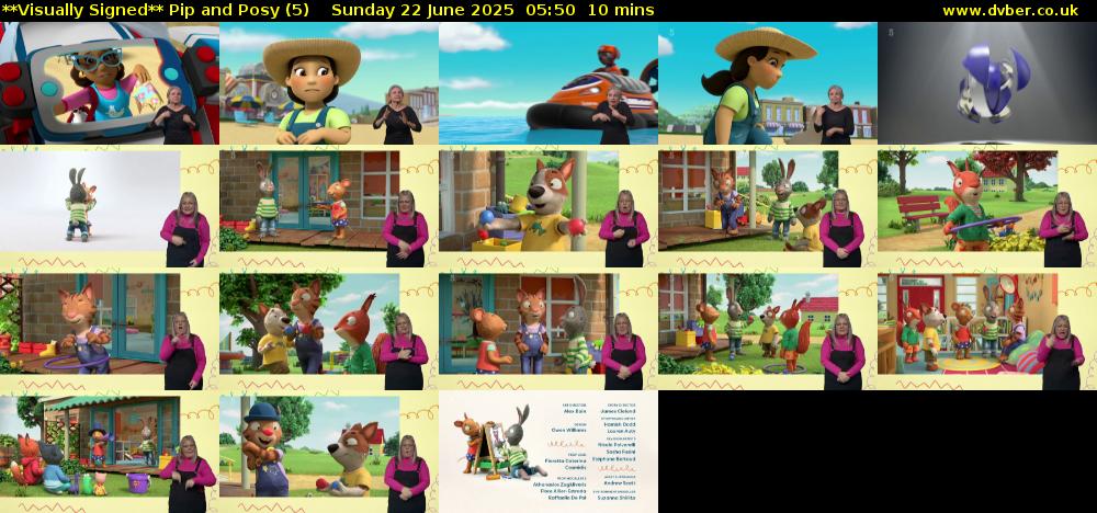 **Visually Signed** Pip and Posy (5) Sunday 22 June 2025 05:50 - 06:00