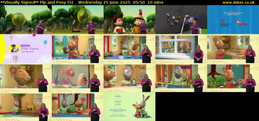 **Visually Signed** Pip and Posy (5) Wednesday 25 June 2025 05:50 - 06:00