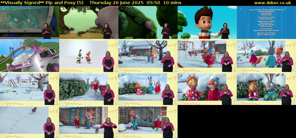 **Visually Signed** Pip and Posy (5) Thursday 26 June 2025 05:50 - 06:00