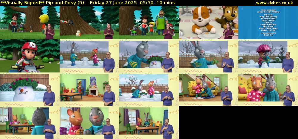 **Visually Signed** Pip and Posy (5) Friday 27 June 2025 05:50 - 06:00