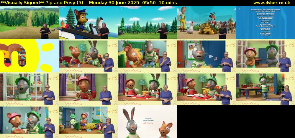 **Visually Signed** Pip and Posy (5) Monday 30 June 2025 05:50 - 06:00
