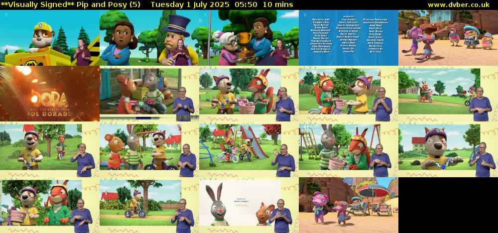 **Visually Signed** Pip and Posy (5) Tuesday 1 July 2025 05:50 - 06:00