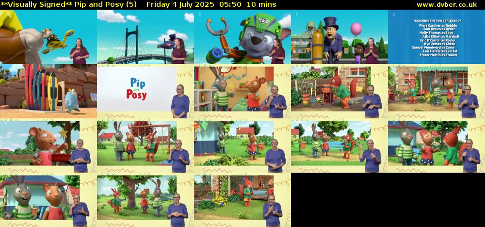 **Visually Signed** Pip and Posy (5) Friday 4 July 2025 05:50 - 06:00