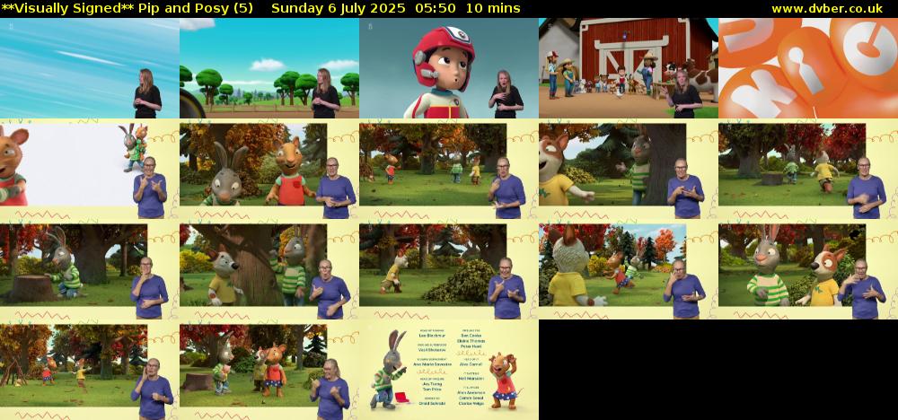 **Visually Signed** Pip and Posy (5) Sunday 6 July 2025 05:50 - 06:00