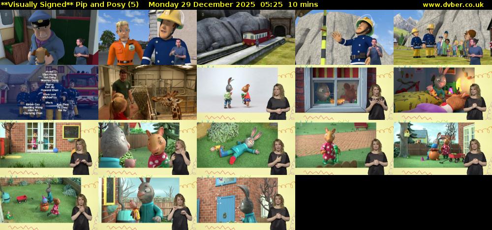 **Visually Signed** Pip and Posy (5) Monday 29 December 2025 05:25 - 05:35