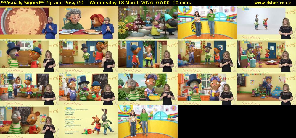 **Visually Signed** Pip and Posy (5) Wednesday 18 March 2026 07:00 - 07:10