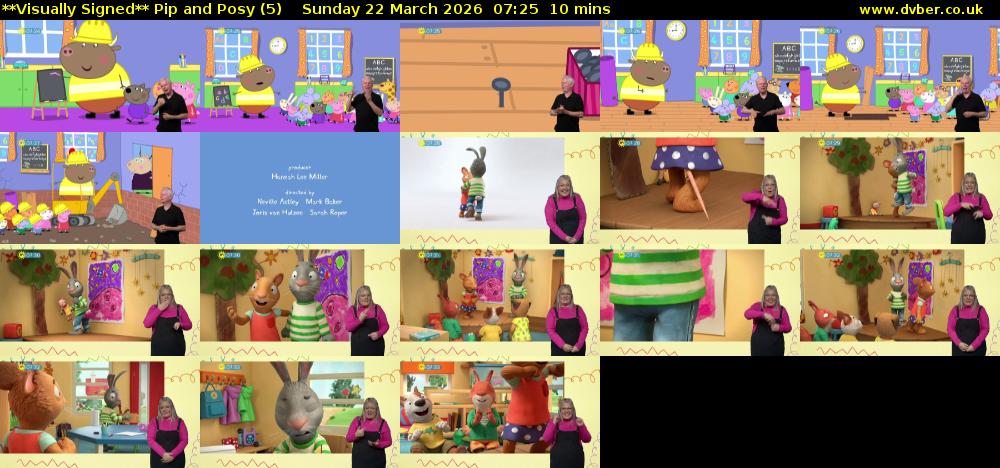 **Visually Signed** Pip and Posy (5) Sunday 22 March 2026 07:25 - 07:35