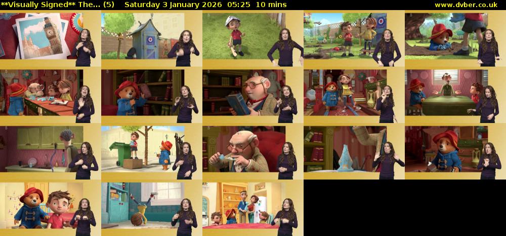 **Visually Signed** The... (5) Saturday 3 January 2026 05:25 - 05:35
