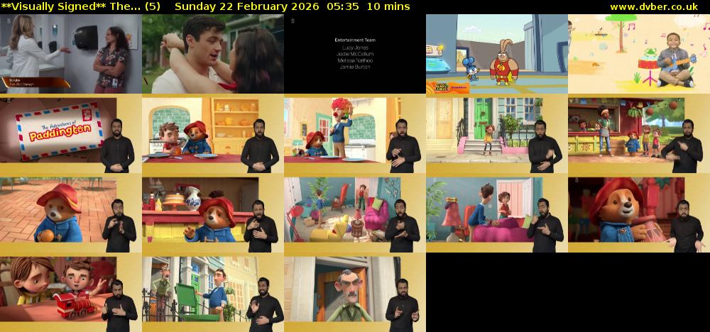 **Visually Signed** The... (5) Sunday 22 February 2026 05:35 - 05:45