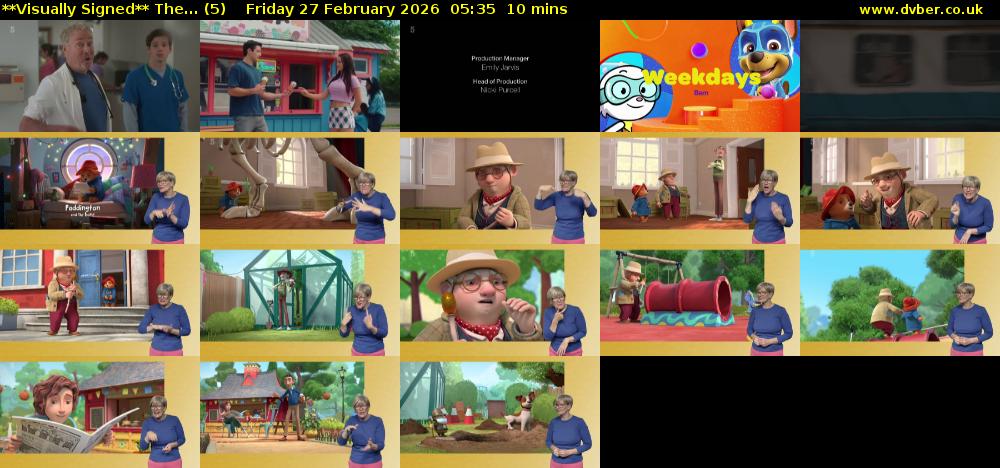 **Visually Signed** The... (5) Friday 27 February 2026 05:35 - 05:45