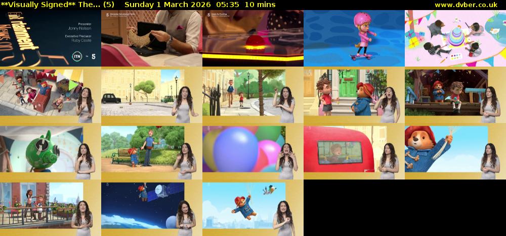**Visually Signed** The... (5) Sunday 1 March 2026 05:35 - 05:45