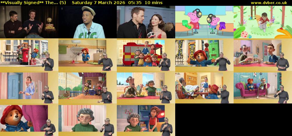 **Visually Signed** The... (5) Saturday 7 March 2026 05:35 - 05:45