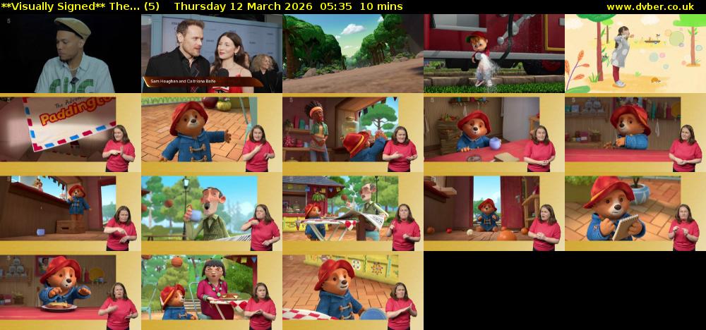 **Visually Signed** The... (5) Thursday 12 March 2026 05:35 - 05:45