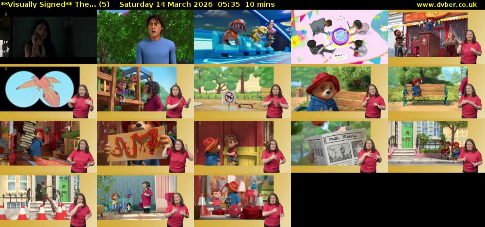 **Visually Signed** The... (5) Saturday 14 March 2026 05:35 - 05:45