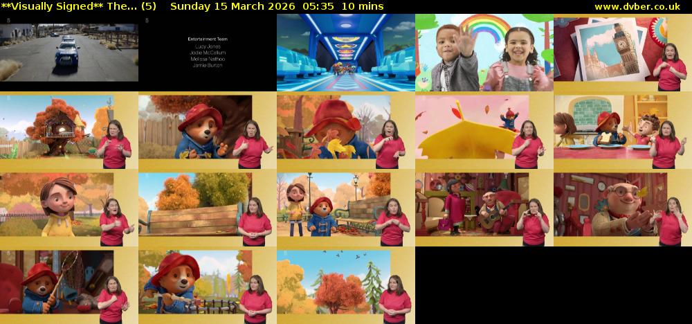 **Visually Signed** The... (5) Sunday 15 March 2026 05:35 - 05:45