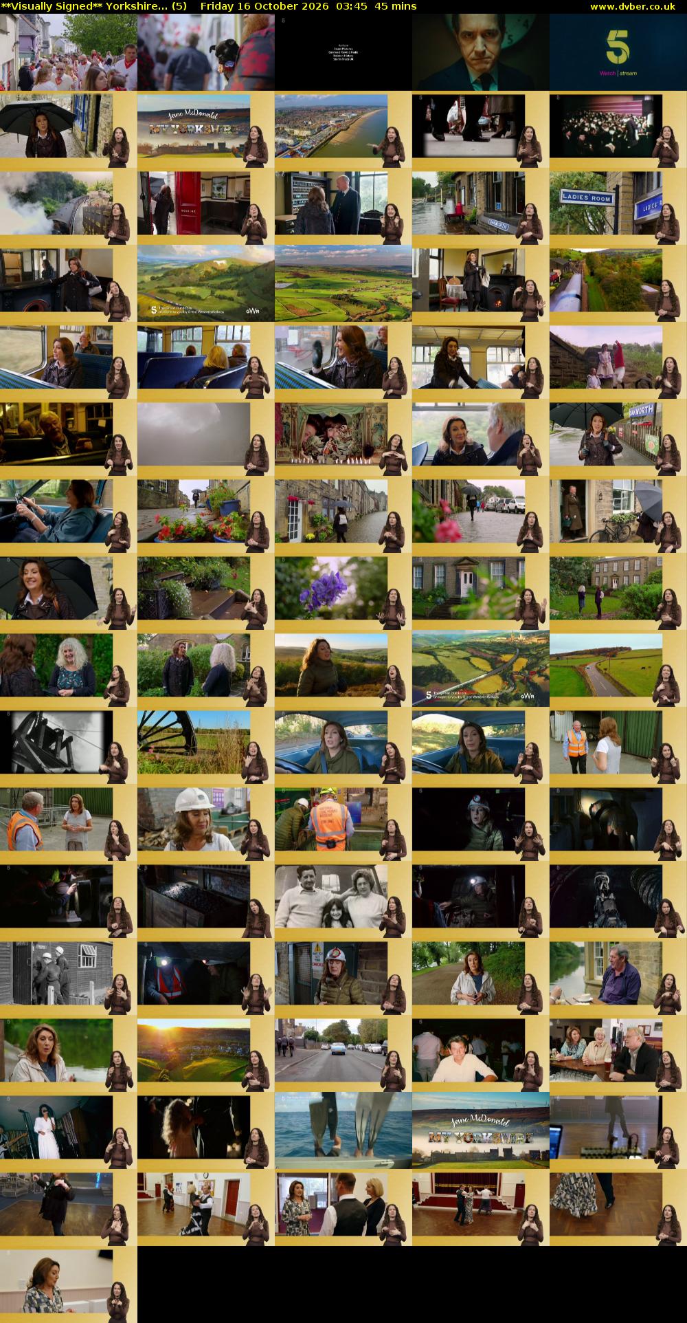 **Visually Signed** Yorkshire... (5) Friday 16 October 2026 03:45 - 04:30