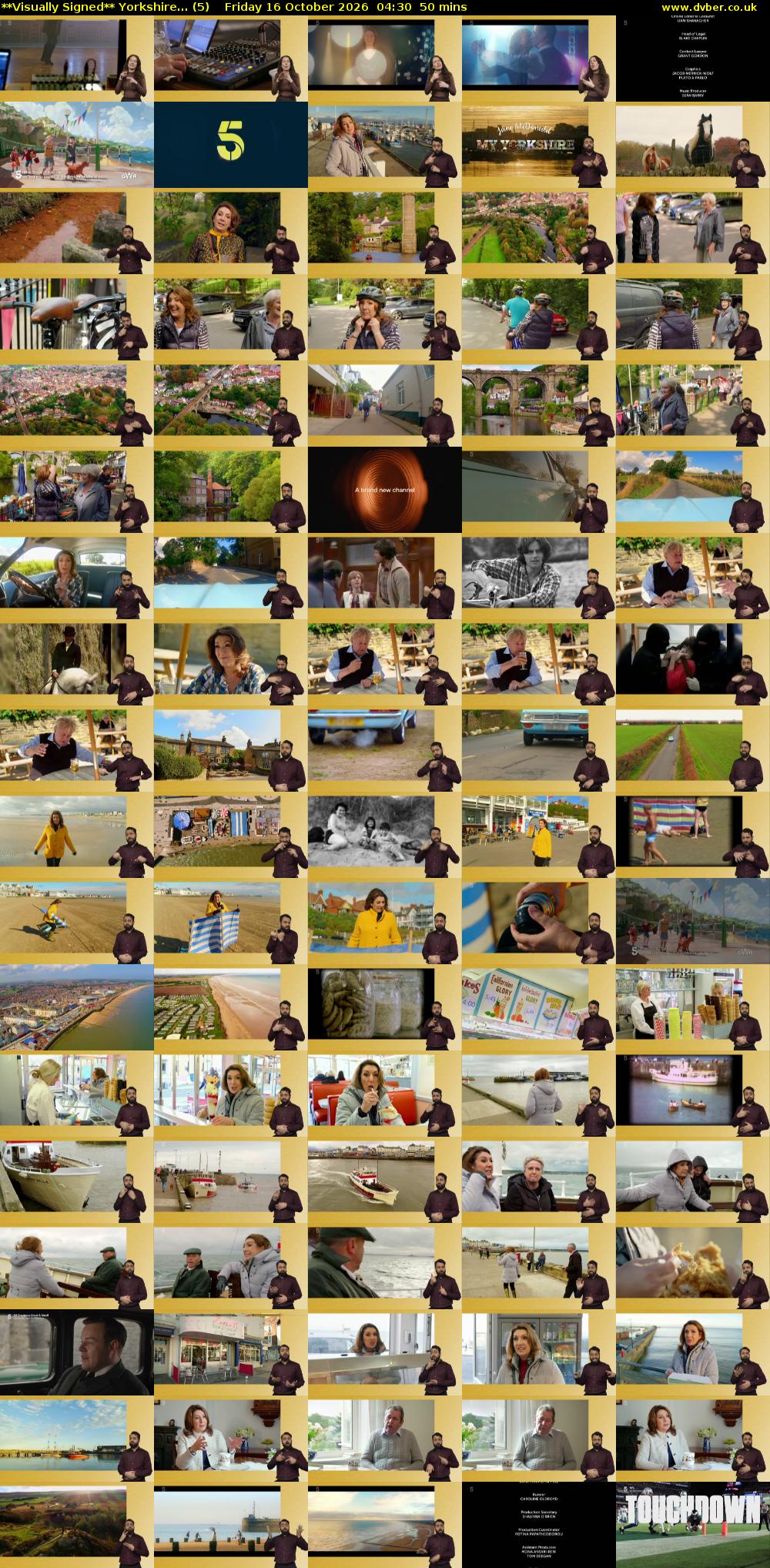**Visually Signed** Yorkshire... (5) Friday 16 October 2026 04:30 - 05:20